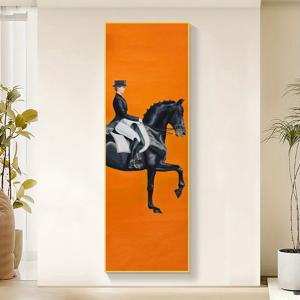 TEMU 1개 검은 말에 탄 승마 기사 캔버스 포스터 - 현대 아트 데코 스타일, 액자 없는 거실, 침실, 사무실 벽 예술 - 방수, 무취 인쇄, 말 애호가를 위한 이상적인 선물, 생일 선물, 패션 홈 데코, 바 장식, 패브릭 프린트, 아트워크|패브릭포스터