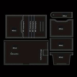 TEMU 6개 세트 아크릴 투명 지갑 틀, 지갑 만들기 도구, DIY 숏 지갑 몰드|명함지갑