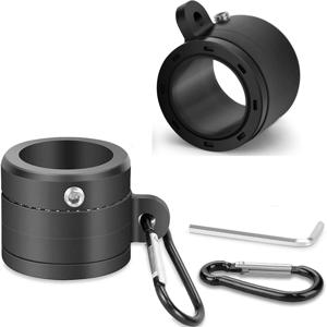 TEMU 기둥 클램프와 함께 회전하는 깃발 기둥 링 2개, 360도 회전을 위해 2개의 버클 장착, 1인치 직경 깃발 기둥용으로 설계, 엉킴 방지