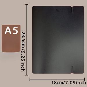 TEMU 1개 A5/A6 블랙 매트 PP 스트랩 바인더 쉘/A5 6홀 폴더, PP 스트랩 바인더 쉘