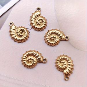 TEMU 1세트 5개 스테인리스 스틸 소라 펜던트 참, 여름 바다 스타일 DIY 목걸이 귀걸이 액세서리