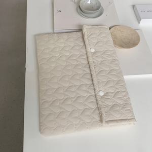 TEMU 귀여운 하트 자수 노트북 슬리브 - 폴리에스터, 13/14인치 노트북에 적합|노트북파우치