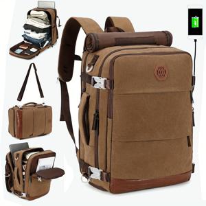 TEMU 노트북 백팩, 40L 항공 승인된 캐리온 백팩으로, USB 충전 포트와 신발 수납 공간이 있습니다. 17인치 노트북 컴퓨터에 적합하며, 대학, 여행, 및 업무에 이상적입니다.|노트북파우치