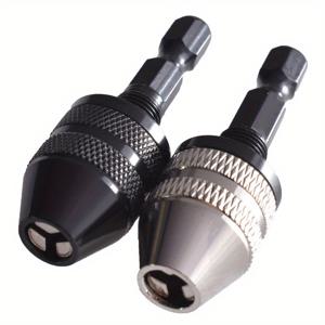 TEMU 2개 세트 퀵 체인지 드릴 척 어댑터 - 1/4'' 헥스 샹크 키리스 드릴 척, 임팩트 드라이버 및 스크루드라이버 변환 기능, 쉬운 비트 툴 체인지 컨버터 어댑터