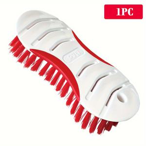 TEMU 1개/2개입 강력 스크럽 브러쉬 | 카펫 및 실내 장식 청소용 딱딱한 브러쉬, 타일 바닥, 벽, 샤워 도어, 욕조, 차량 매트, 휠 허브에 적합 | 크리스마스 선물로 이상적, 레드, 플라스틱 손잡이|욕조