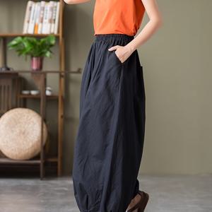 TEMU 신상 빈티지 스타일 여성용 루즈 헤어램프 팬츠, 탄성 허리 밴드, 매력적이고 편안함을 위한 디자인