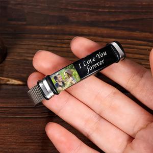 TEMU 개인 맞춤 202 스테인리스 스틸 메시 곡선 이름 팔찌, 프린팅, 이름 및 날짜 DIY 조각, 남녀공용 팔찌, 커플의 휴일 선물 및 크리스마스 선물로 완벽.