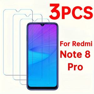 TEMU Xiaomi Redmi Note 8, 8T, 8 Pro용 고화질 강화 유리 액정 보호 필름 3매 세트, Redmi Note 8, 8 Pro용 HD 액정 보호 필름, Redmi Note 8, 8 Pro용 강화 유리 필름