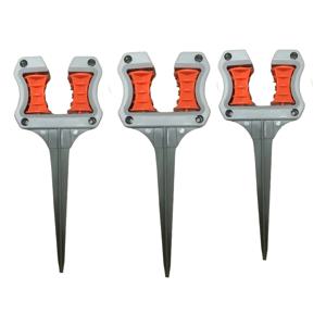 TEMU 3-팩 내구성 플라스틱 정원 호스 가이드 스테이크, 혼합 색상 농업용 수도 파이프 홀더, 릴 브래킷 포함, 조절이 쉬운 잔디 관개 호스 지지대, 고정 못 설계, 기타 재질, 유럽 및 미국용 범용 커넥터 나사 규격