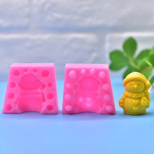 TEMU 크리스마스 선물 눈사람 융합 몰드 실리콘 몰드 1세트