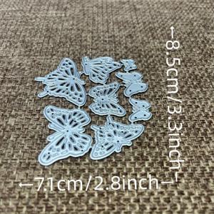 TEMU 1개 신제품 금속 스텐실 몰드 커팅 다이 나비 장식 스크랩북 앨범 종이 카드 공예 엠보싱