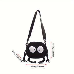 TEMU 세련되고 다재다능한 숄더백입니다. 소셜 미디어에서 인기 있으며, 작은 검정색 털 캔버스 크로스바디 디자인으로 독특하고 매력적입니다.