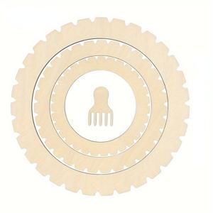 TEMU 둥근 뜨개질 기계 4개 세트 - 공예, 코바늘 뜨개질 및 담요 제작용 직조 도구 - 밝은 노란색