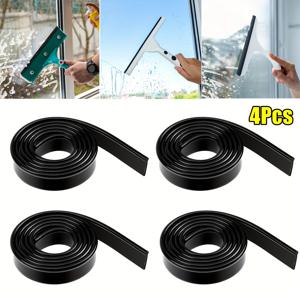 TEMU 스크리버용 교체 부품, 41인치 롤형 스크리버 블레이드, 실리콘 창문 스크리버 교체 블레이드, 창문, 샤워 도어 및 유리 청소를 위한 검은색 스크리버 스크러버 헤드