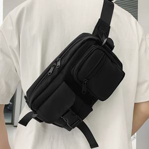 TEMU 멀티포켓 남성용 핸섬 체스트백, 대용량 크로스바디 백, 휴대폰 여름 가방 출근가방 학교 졸업 선물 신생학생 기념품 다기능 기숙사 가방