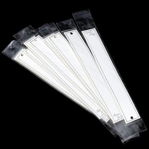 TEMU 100개 팩 보석 디스플레이 카드, 목걸이 팔찌용 자체 접착 가방, 팔찌 목걸이 카드 홀더, 보석 판매용 추가 긴 흰색 종이 태그