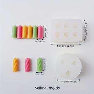 TEMU 2개 미니 아로마테라피 캔들 실리콘 몰드 - DIY 수제 공예, 쉬운 탈형 및 청소, 재사용 가능한 투명한 질감 디자인 by KANOVINO