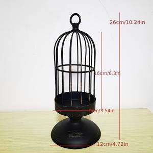 TEMU 핸드페인팅 빈티지 캔들 홀더, 프렌치 스타일 러스틱 로맨틱 새장 메탈 공예 캔들 스탠드, 데이, 크리스마스, 이드, 웨딩 통로 장식, 홈 데코, 새장 향초 홀더, 5cm 필러 캔들 호환, 웨딩 디저트 테이블 장식, 로맨틱 디너 분위기, 꽃과 그린리 페어링으로 로맨틱 액센트