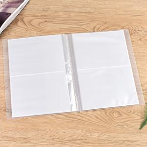 TEMU DIY 스크랩북 클리어 보관 바인더 - 80 포켓 정리함, 우표, 커팅 다이, 엽서 및 스티커용 - 투명 화이트 플라스틱 앨범