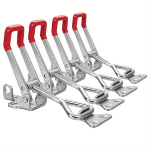 TEMU 4pcs 7.5인치 헤비 듀티 조절 가능한 토글 래치 클램프 4003 스타일, 1320파운드 홀딩 용량, 도구 상자 케이스, 스모커, 산업용 장비 및 더 많은 대형 해스프 클램프