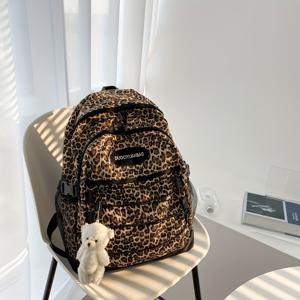 TEMU DYWTD 여성용 대용량 학교 백팩 - 여행 및 대학생용 빈티지 /제브라 프린트 북백, 노트북 수납공간, 조절 가능한 스트랩 - 여행 및 대학생용