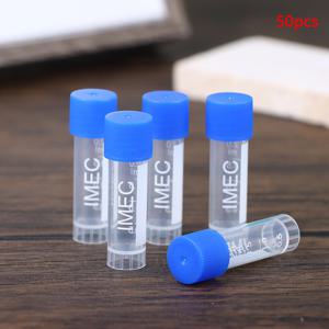 TEMU 냉동 보관용 스크류 캡이 있는 플라스틱 등급 크라이오바이알 50개입, 1.8ml(2ml)