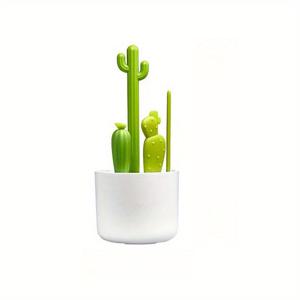 TEMU 4개 세트의 선인장 모양 병 세척 도구. 병 브러시, 젖꼭지 브러시, 디테일 브러시, 빨대 브러시가 포함되어 있으며, 건조대와 함께 사용하기 위해 설계되었습니다. 이 다용도 선인장 컵 브러시는 다양한 세척 목적을 수행합니다.