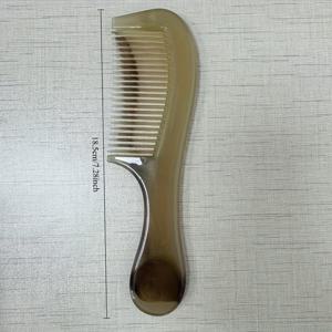TEMU 1개 럭셔리 뿔 모양 헤어브러쉬 - 두꺼운 넓은 이빨 경락 마사지 빗, 모든 헤어 타입에 적합