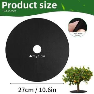TEMU 25개 블랙 식물 잡초 방지 천, 가드닝 천 커버, 부직포, 수분 공급 및 통기성, 과수원 및 과일나무 잔디 천 커버, 정원, 나무, 화분용