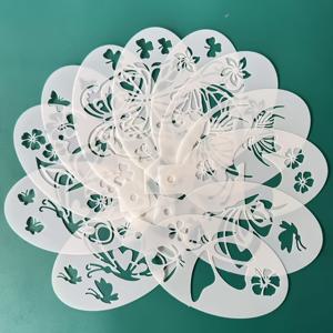 TEMU 12개 눈 그림 템플릿 세트, 재사용 가능한 DIY 얼굴 및 몸 아트 타투 템플릿, 축제와 파티를 위한 스프레이 건 메이크업 도구