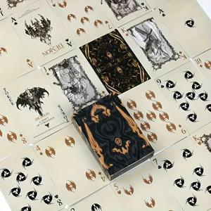 TEMU 54장 고화질 트럼프 카드, 악마의 눈 멋진 디자인, 매직 연습, 테이블탑 게임, 내구성 좋은 퍼즐에 적합