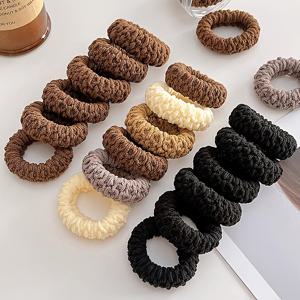 TEMU 24개 두꺼운 & 고탄력 포니테일 헤어 타이, 여성용 부드러운 비타이트 패브릭 헤어 밴드 15세 이상, 다양한 색상이 담긴 투명 플라스틱 트레이, 일상 사용이나 특별한 날에 완벽함, 특별한 날 액세서리 | 우아한 헤어 타이 | 고탄성 밴드, 헤어 액세서리