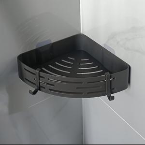 TEMU 1개 알루미늄 코너 선반, 욕실 공간 절약형, 벽에 드릴 없이 설치 가능, 세면도구 및 주방 용품 정리용 디자인, 선반