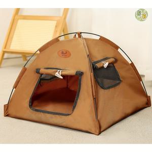 TEMU 업그레이드된 고양이 텐트 침대, 애완동물 여름용 텐트 (고양이 & 강아지), 통풍과 쿨링을 위한 향상된 커튼 디자인, 3가지 사이즈와 2가지 색상 제공