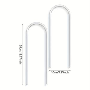 TEMU 2개 아크릴 U자형 식물 지원 스테이크, 투명한 흰색 -攀爬식물 및 꽃, 화분식물용 정원 트리, 실내외 식물 지원, 실내식물용 식물 트리