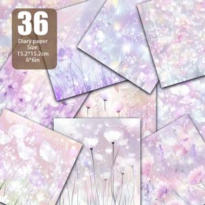 TEMU 꿈 같은 해변의 꽃들은 빛과 그림자와 함께 얽히고 섭니다. 부드러운 핑크와 보라색 꽃들은 신비로운 빛과 그림자 아래서 부드럽게 흔들리며, 꿈 같은 느낌을 주고 있습니다. 장식용 배경 종이, 잡지 카드, 핸드북 등에 적합하며, 각 창작에 시적인 분위기를 불어넣습니다. 6*6 인치, 36 장.