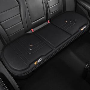 TEMU 1개 뒷좌석용 롱 쿠션 1개, 여름용 자동차 뒷좌석용 긴 세발 쿠션, 통기성 미끄럼 방지 도톰한 쿠션 증폭형 PU 가죽 쿨매트, 3D 메쉬 원단 사계절용