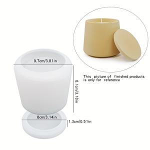 TEMU 2개/세트 실리콘 캔들 자르 몰드 (뚜껑 포함), 사다리꼴 실리콘 보관함 몰드, 석고 레진 콘크리트 시멘트 주형, DIY 수공예용 실리콘 다육식물 화분 몰드, 홈 데코