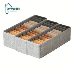 TEMU [3pcs 천 소크 스토리지 박스] 양말, 속옷, 수건, 넥타이 및 벨트를 위한 다기능 접이식 스토리지 박스 - 공간 절약형 옷장 필수품, 침대 아래 스토리지