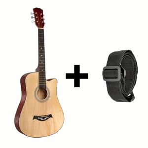 TEMU 2개 기타 스트랩 포함, 38인치 초보자용 어쿠스틱 기타, 쉬운 연주, 초보자에게 적합, 완벽한 입문용 어쿠스틱 기타, 초보자 필수품