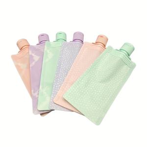 TEMU 여행용 휴대용 로션 디스펜싱 백 6개 세트, 90ml 빈 스퀴즈 백, 재사용 가능한 누출 방지 여행용 화장품 포장 백 (화장품, 샴푸, 컨디셔너, 로션, 비누, 손세정제용)