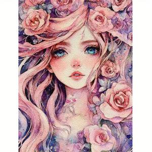 TEMU 캐릭터 디자인의 30*40Cm/11.8*15.8In 페인팅 키트. 모든 도구, 오일 캔버스 포함. 침실 및 거실 장식에 적합. 이 5D 풀 드릴 라운드 아트는 성인 초보자에게 완벽하며 선물용으로 좋습니다.