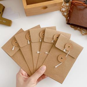 TEMU 빈티지 크래프트 포켓 5개 세트 - A7 바인더 노트북 플래너 파일 정리용 접착식 클로저, 레트로 스타일 사무용품