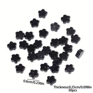 TEMU 30개 6mm 천연석 꽃 비즈 - 타이거 아이, 라브라도라이트, 모래돌 플로랄 스페이서 비즈 주얼리 만들기용, DIY 팔찌, 목걸이, 귀걸이 - 여성용 다색 보석 공예 재료, 독특한 선물 아이디어