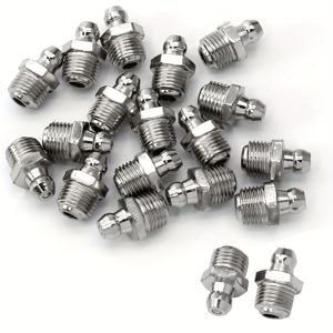 TEMU 10개 M10 직선 유압 그리스 피팅 어소트먼트 키트 Zerk 노즐 니플 10mm x 1mm 남성 스레드