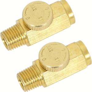 TEMU 에어 컴프레서용 황동 부품 2개, 1/4