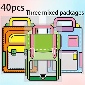 TEMU 그녀/남자를 위한 선물 20개/40개 선물 가방, 투명 토트백, 백팩 디자인 선물 포장 가방, 3가지 패턴의 혼합 스타일, 생일, 휴일, 졸업 파티, 개학 행사, 파티 선물 가방, 학습 선물에 적합