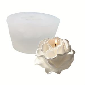 TEMU 1개 3D 우아한 꽃 실리콘 캔들 몰드, 레진 캐스팅 몰드, DIY 아로마테라피 캔들, 비누, 레진, 클레이, 홈 데코, 발렌타인데이 선물용