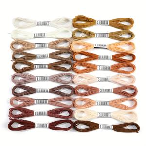 TEMU 20개 혼합 색상 자수 실 세트, 20pcs/세트 크로스 스티치 실, 우정 니들포인트 뜨개질용 엉킴자 수제품 만들기용 실, 각 8.75 야드