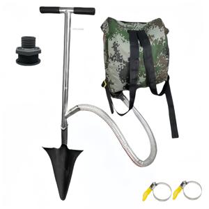 TEMU 튼튼한 주철 수동 비료 분사기 (듀얼 핸들 포함) - 15kg까지 수용 가능한 백팩형 휴대용 정원 씨앗 뿌리기기, 채소, 옥수수, 꽃 재배에 적합, 쉬운 흙 파기 기능 제공